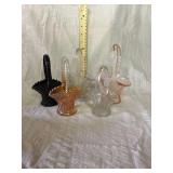 Miscellaneous glass baskets