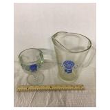 Pabst blue ribbon pitcher and Glass