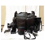 Diamond camera bag with 3 Canyon lenses one
