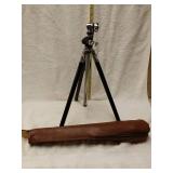 Metal tripod with case