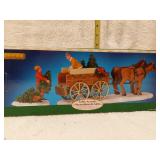 Lemax village accent l. Christmas Tree Wagon.