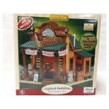 Lemax lighted building.  Bills Produce Mart