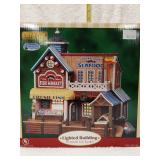 Lemax lighted building. Plymouth fish market