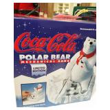 Coco Cola polar bear mechanical bank. new in box