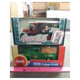 (2) Coca Cola diecast metal banks