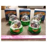 (5) John Deere holiday globes
