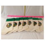 (7) happy holidays John Deere stockings