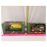 (2) John Deere diecast metal Vehicles