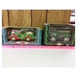 (2) John Deere die cast metal Vehicles