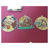 (3) 1996 1997 and 1998 John Deere sun catcher