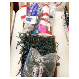 (2) boxes of red and green indoor outdoor lights