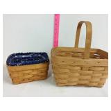 (2) Longaberger baskets. 2002 spring basket and