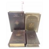 (4) wood book boxes