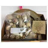 Decorative plate with wooden fruit and hanger