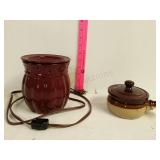 Wax fragrance warmer and clay pot