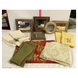 (4) hanging mirrors, 1 mirrored tray, 2 sets of