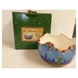 Christmas time in the city centerpiece bowl and