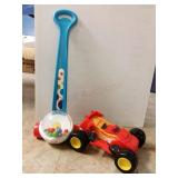 Dune buggy toy car and popping pusher. Dune buggy