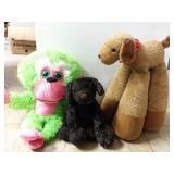3 stuffed animals