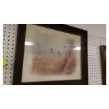 Ducks flying framed picture