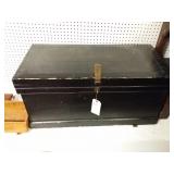 Black solid wood chest