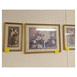 (3) floral pictures