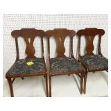 3 matching chairs