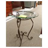 Glass top end table
