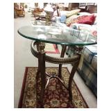 Glass top end table