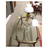 Coffee table and lamp