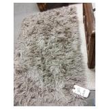 Metallic shag rug