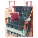 Green arm chair
