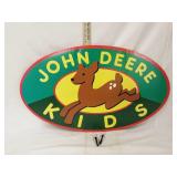 John Deere kids double sided cardboard sign