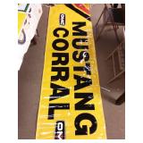 Mustang Corral vinyl sign