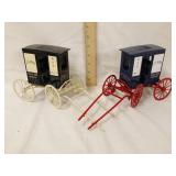 (2) Diecast U.S. Mail buggy