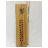 John Deere wood thermometer