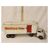 Western Auto metal truck and trailer