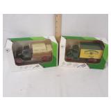 (2) John Deere die cast banks