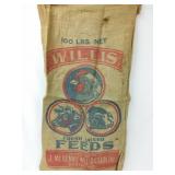 Willis burlap feed bag