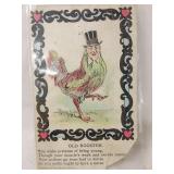 Old rooster post card