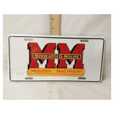 Minneapolis-moline Modern Machinery license plate