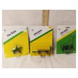 1/64th John Deere Hay rake, Hay wagon and Model