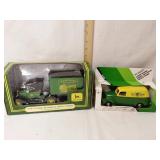 (2) John Deere diecast bank
