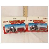 1/64th scale Case 2594 tractor and wagon sets