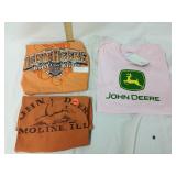 2 John Deere shirt and 1 long sleeve John Deere