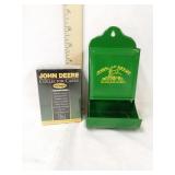 John Deere metal Matchbox holder and collectors