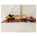 Allis-Chalmers truck and trailer with Cat crane