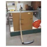 Sickle wooden handle blade painted black