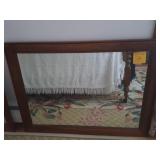 Wooden framed mirror