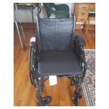 Drive wheelchair seat is 16.25 wide x 17 deep